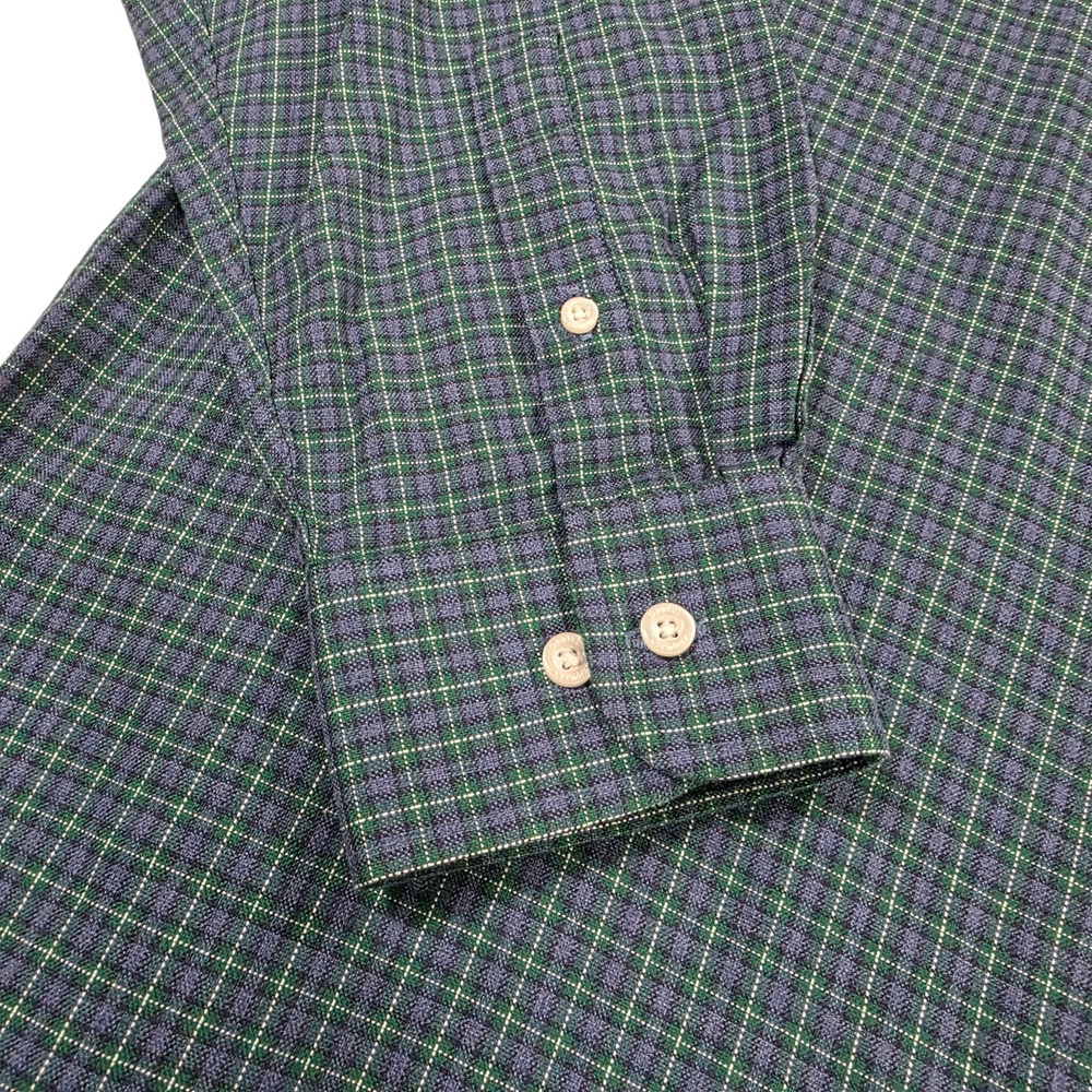 Daniel Cremieux Button Up Top Mens Green XL Plaid Woven Cotton Classic Western - Picture 5 of 11